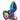 Rear Assets Multicolor Heart Small - Rainbow