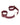 Shots Ouch Halo Handcuffs with Connector- Burgundy