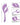 Elle Liquid Silicone Dual Flicker - Purple