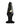 Secret Kisses 4" Handblown Glass Plug - Black/Gold