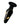 Secret Kisses 4" Handblown Glass Plug - Black/Gold