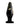 Secret Kisses 4.5" Handblown Glass Plug - Black/Gold
