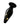 Secret Kisses 4.5" Handblown Glass Plug - Black/Gold