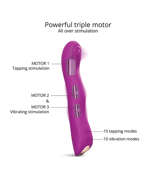 Love to Love Swap Tapping Vibrator - Sweet Orchid Adult Toy Box Love to Love Swap Tapping Vibrator - Sweet Orchid Adult Toy Box