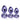Nixie Metal Butt Plug Trainer Set - Purple Metallic