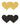 Pretty Pasties Glitter Hearts Black/Gold - 2 Pair