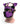 665 Bondage Pup Hood - Black & Purple