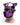 665 Bondage Pup Hood - Black & Purple