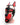 665 Playful Pup Hood - Black White & Red