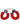Shots Ouch Furry Pleasure Handcuffs - Red