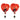 Heart Red Sequin Facet Bead Pasties