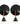 Round Black Sequin Bell Pasties