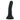 Wet for Her Five Flat Base Dildo - Large - Black Noir