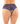 Posey Strappy Lace & Microfiber Crotchless Panty Navy L/XL