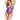 Underwire Sheer Mesh Teddy w/Adjustable Straps & Crotch Closure Orchid 