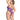 Underwire Sheer Mesh Teddy w/Adjustable Straps & Crotch Closure Orchid 