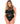 Black Plus Size Fishnet Bodysuit with criss-cross detail