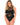 Black Plus Size Fishnet Bodysuit with criss-cross detail