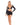 2 pc Knock Out Play Suit - Black (One Size)