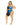 Block You Out Bandeau Set Black/Blue Queen