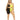 Block You Out Bandeau Set Black/Yellow Queen