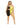 Block You Out Bandeau Set Black/Yellow Queen