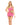 All You Need Cut Out Dress Neon Pink O/S