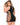 Black Plus Size Seamless dress with a high neck and sexy shredded detail.