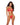 Sheer Mesh Chain Detail Bra & Panty Set Red XXL