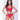 Lace & Netting Long Line Bra, Garter Belt & Open Crotch Thong - Red (XL)