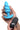 Remote Control 21X Vibrating Silicone Swirl Butt Plug - Blue