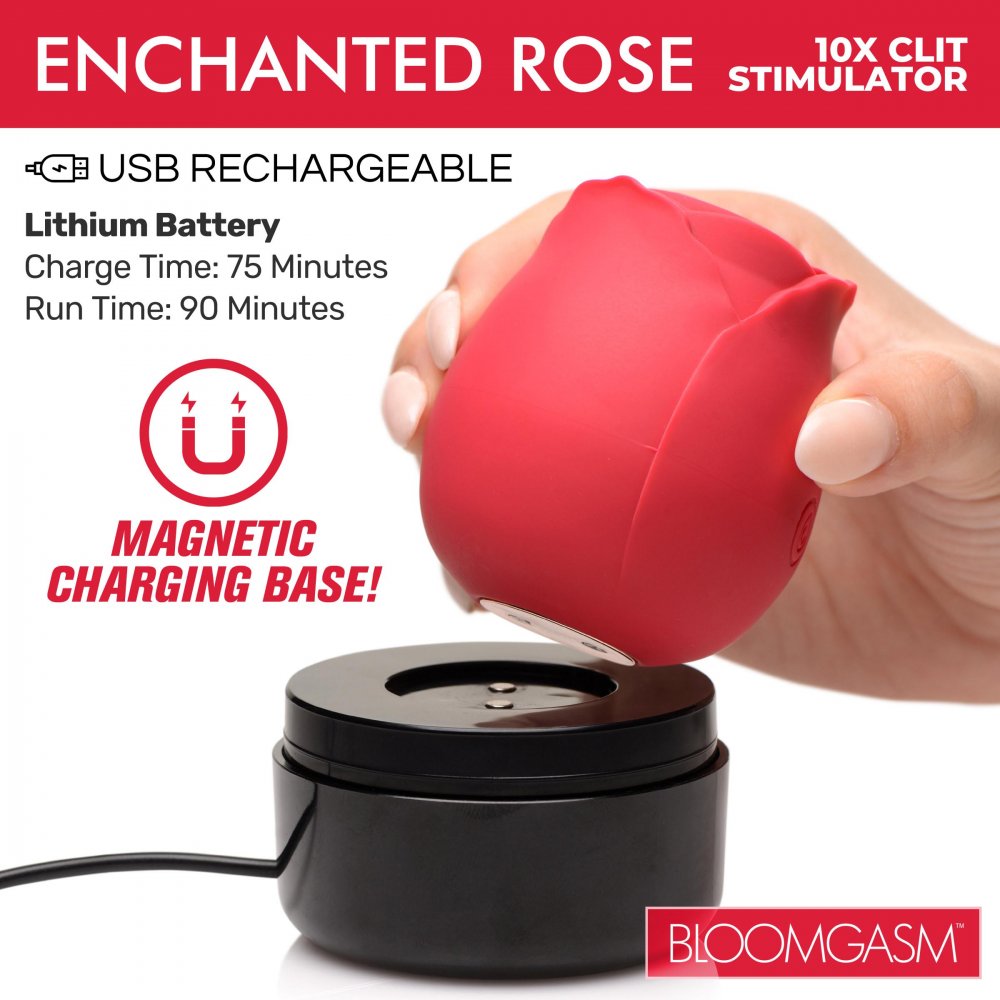 Bloomgasm Enchanted Rose Vibe - Red Adult Toy Box Bloomgasm Enchanted Rose Vibe - Red Adult Toy Box