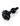 Icicles No. 77 Hand Blown Glass Rose Butt Plug - Black